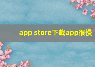 app store下载app很慢